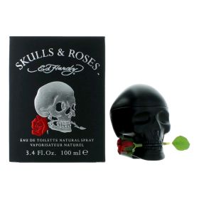 Ed Hardy Skulls and Roses by Ed Hardy, 3.4 oz Eau De Toilette Spray for Men