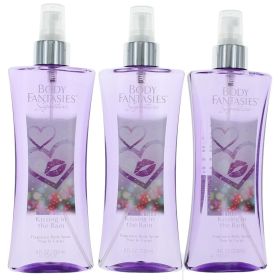 Kissing In The Rain by Body Fantasies, 3 Pack 8 oz Fragrance Body Spray for Women