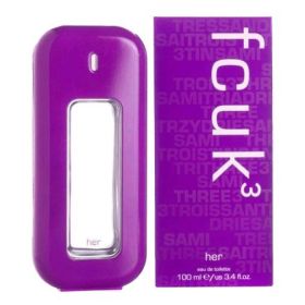 FCUK 3 by French Connection, 3.4 oz Eau De Toilette Spray for women (F.C.U.K)