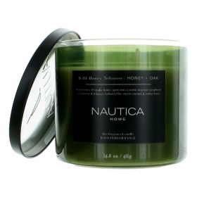 Nautica 14.5 oz Soy Wax Blend 3 Wick Candle - Wild Honey Tobacco Honey & Oak