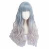 Fading Blue Ash Grey 65 cm 2 Tone Cosplay Full Wig Long Curly Hair Wig Halloween Dress Up