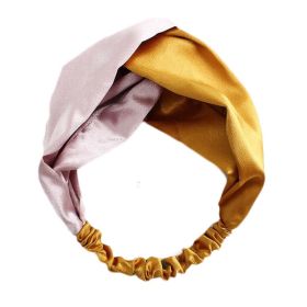 Pink Yellow Color Matching Headband Knotted Wide Hairband Hair Ribbon Hair Accessories Hair Wrap