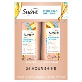 Suave Moroccan Oil Infusion Shampoo and Conditioner Set;  18 oz;  2 Pack