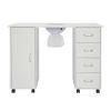 MDF Single Door 4 Drawers With Fan White Nail Table