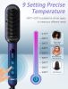 Advanced Negative Ionic Hair Straightener Brush with 9 Temp Settings LED Display Effortless Styling for Silky Smooth, Frizz-Free Hair