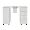 MDF Single Door 4 Drawers With Fan White Nail Table