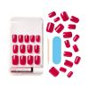 KISS Salon Color Fake Nails, Red, Short Square, 'No Direction', 31 Ct.