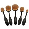 10-PCS Oval-Shaped Makeup Brush Set