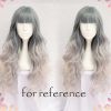 Ash Blue Fading Light Pink 65 cm 2 Tone Cosplay Full Wig Long Curly Hair Wig Halloween Dress Up