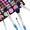 Makeup Brushes Set Crystal Handle - 10pcs Colorful Diamond Cosmetic Kabuki Brushes Foundation Concealer Face Powder Eye Shadows Highlight Brush Kit Fo