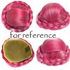 Braided Pink Hair Bun Hair Piece Updo Braided Hairpiece Hair Clip Women Girls Wig Party Wedding Dancing Hairdos