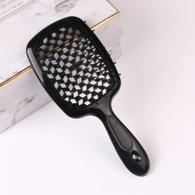 Womens Hair Massage Scalp Brush Reduce Hair Loss And Dandruff 1 Scalp Massage Wide Tooth Air Cushion Comb High Quality Comb Comb (Color: Black)