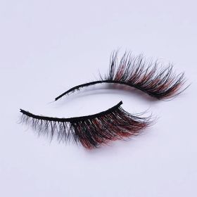 Newly Colorful Eyelashes Soft Mink Lashes Winged Thick Eyelash Handmade Curly Lashes Natural Long Lash For Eyelash Extension (Color: M160-R)