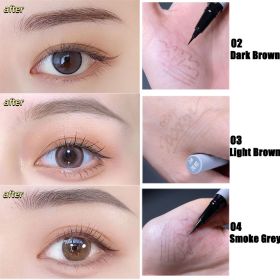 3/1 Pcs Liquid Wenkbrauw Tattoo Potlood 0.01Mm Ultra Dunne Kop Waterdichte Wenkbrauw Pen Zweet-Proof Gemakkelijk Om Kleur eye Cosmetische Make-Up (Color: 3Colors B)